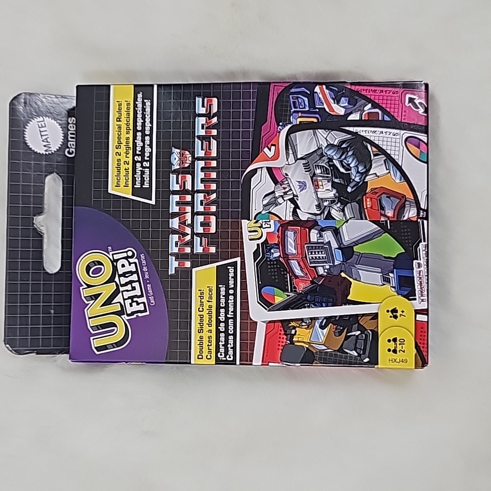 Mattel Uno Flip Transformers Card Game